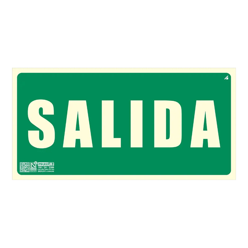 Implaser Ev367n Señal Salida 32x16cm