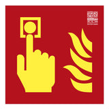 Implaser Ex209l Señal Pulsador De Alarma Clase A 21x21cm