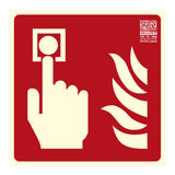 Implaser Ex209n Señal Pulsador De Alarma 21x21cm