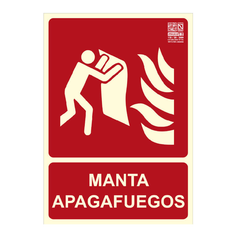 Implaser Ex210n-A4 Señal Manta Apagafuegos 29,7x21cm