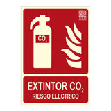Implaser Ex219n-A4 Señal Extintor Co2 Riesgo Eléctrico 29,7x21cm