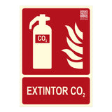 Implaser Ex224n-A4 Señal Extintor Co2 29,7x21cm