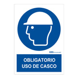 Implaser Ob01-A4 Señal Obligatorio Uso De Casco 29,7x21cm