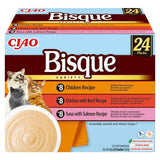 Inaba Cat Ciao Bisque Chicken,B Eef,Fish 24x40g