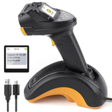 Inateck Escáner De Códigos De Barras Pro 8 Black Wireless 1d 2d Con Dock
