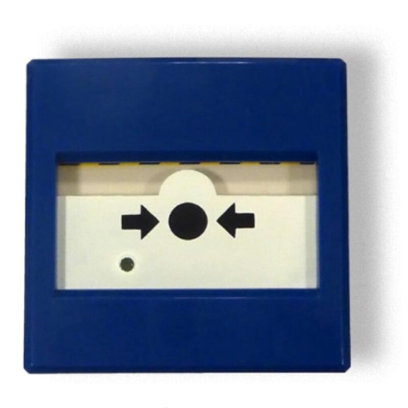 Inim Ic0020b Pulsador De Alarma Manual Para Paro De Extinción Automática. Color Azul