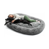 Innovagoods Cama Extragrande Para Mascotas Y Humanos - Bolsillo Lateral - Antideslizante - Facil Limpieza - Poliester -