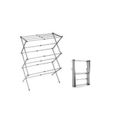 Innovagoods Cloxy Tendedero Metalico Extensible Con 3 Alturas - 11 Barras - Soporta Hasta 12kg - Plegable - Resistente