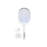 Innovagoods Elecfly Raqueta Matainsectos Recargable Con Luz Uv 2 En 1 - Funcion Lampara - 3000 Voltios - Bateria De