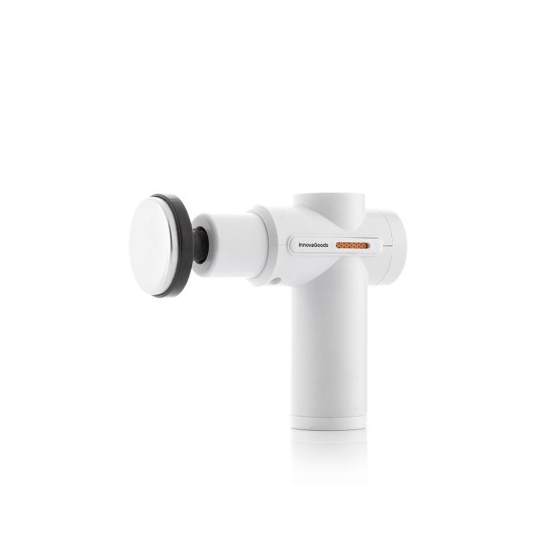Masajeador  Innovagoods Pistola De Masaje Muscular Con Calor Y Frio - 6 Cabezales Intercambiables - 6 Velocidades -