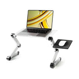 Innovagoods Omnible Mesa Ajustable Multiposicion Para Portatil De Aluminio - Plegable - Soporta Hasta 15kg - Bandeja