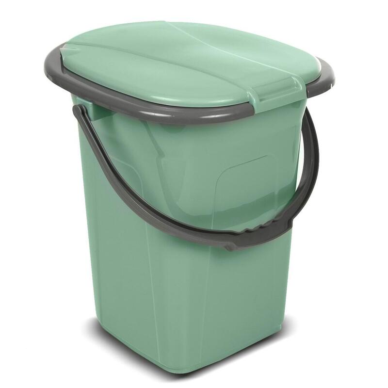 Inodoro Portátil Practico Wc 19l Con Tapa Verde-Gris Greenblue Gb320gg