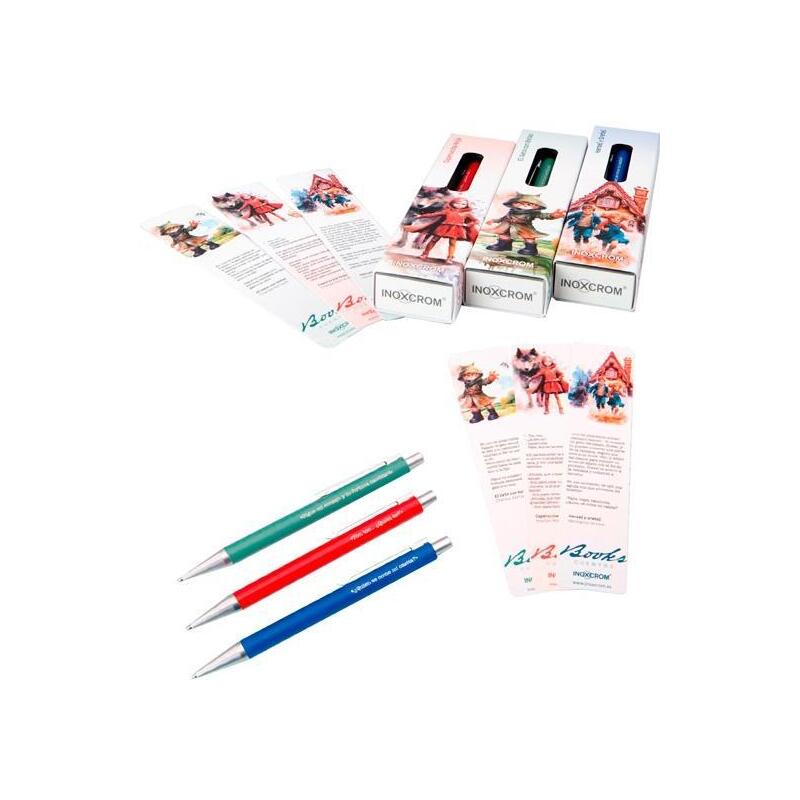 Inoxcrom Bolígrafo Especial Cuentos 3 Modelos Diferentes Expositor 12 Ud Surtidos