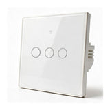 Inteligentny Táctil 3-Kanalowy Interruptor Interruptor Luz Wi-Fi Timer Tuya