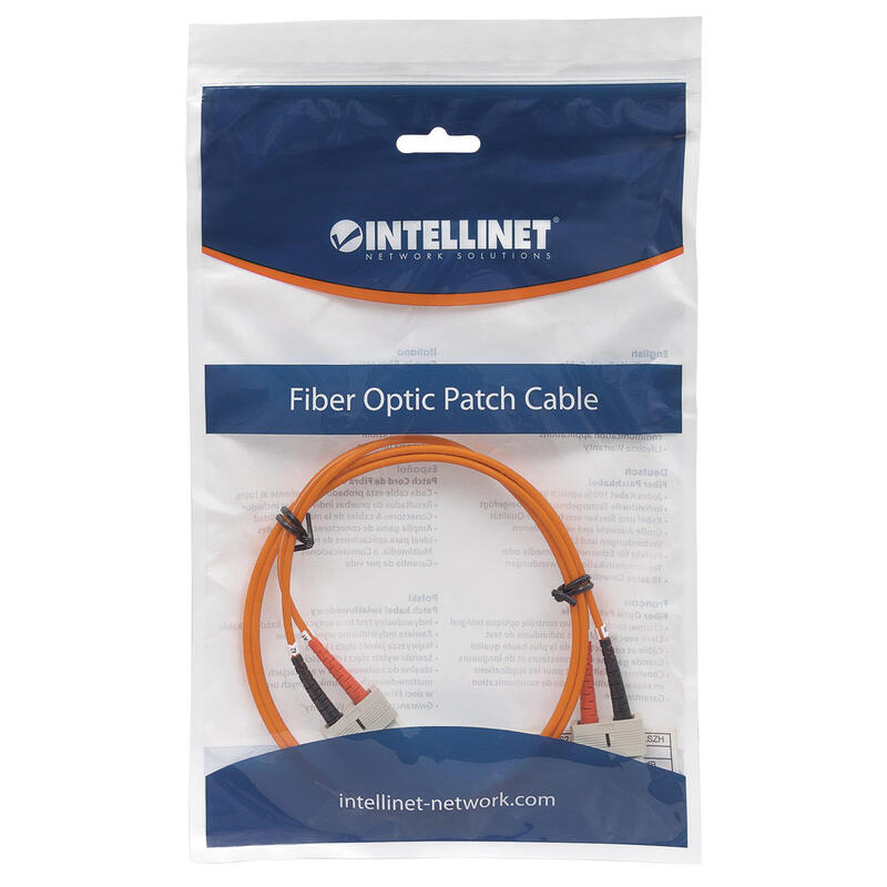 Intellinet 3m Sc/Sc Cable De Fibra Optica Om1 Naranja