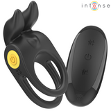 Intense - Sam Anillo Doble Vibrador Pene 10 Vibraciones Negro