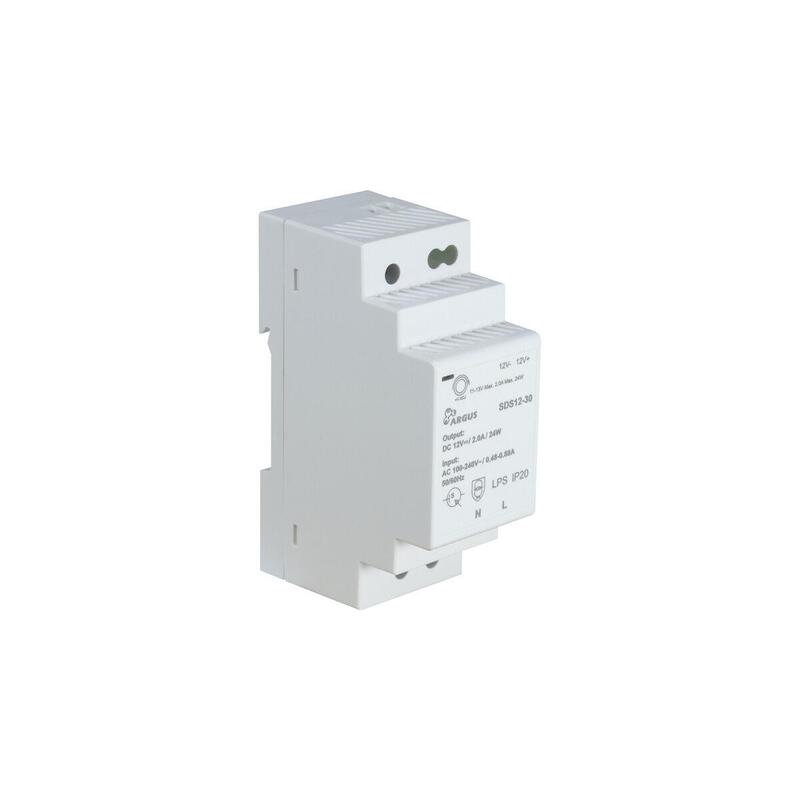 Inter-Tech Argus Fuente De Alimentación Para Carril Din Sds12-30 Blanco, 12 Voltios, 24 Vatios 88882218