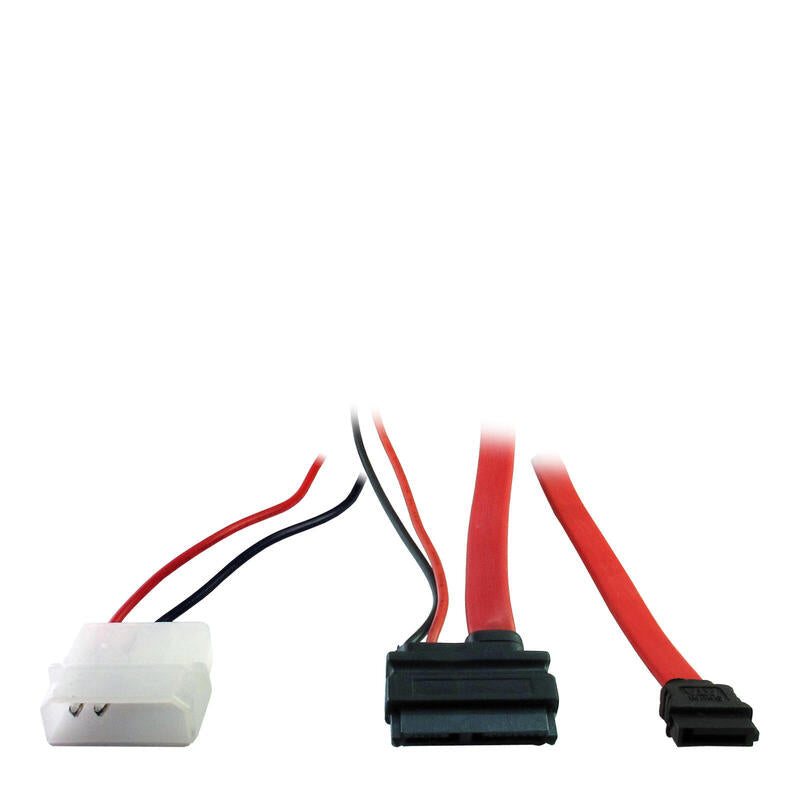 Inter-Tech Cable Slim Dvd Conexión Sata + Power 0,3/0,3 M