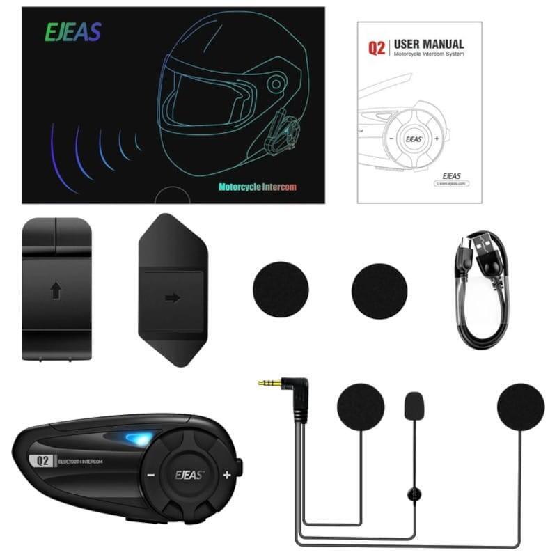 Intercomunicador Para Moto Ejeas Q2 Inalámbricos Bluetooth 5.1