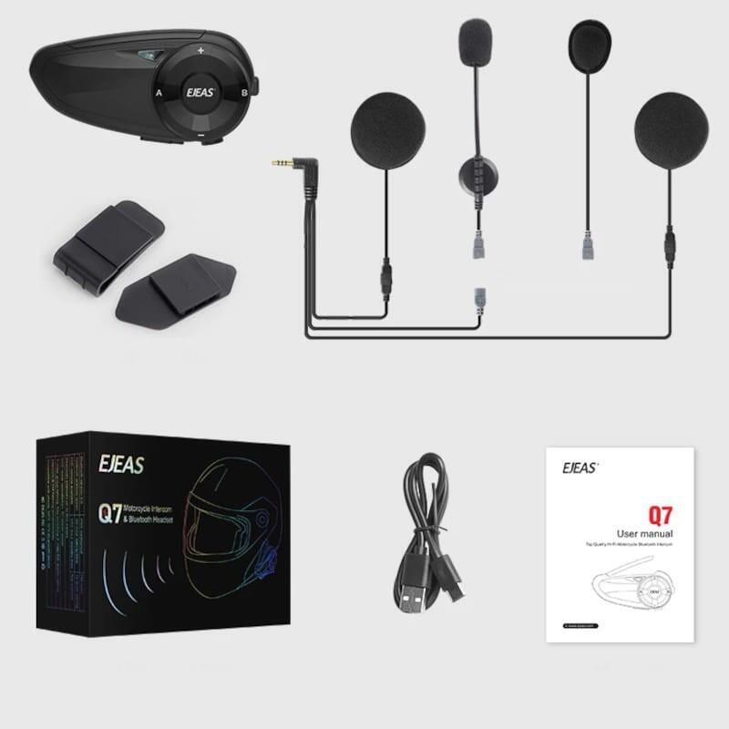 Intercomunicador Para Moto Ejeas Q7 Inalámbricos Bluetooth 5.0 Ip65