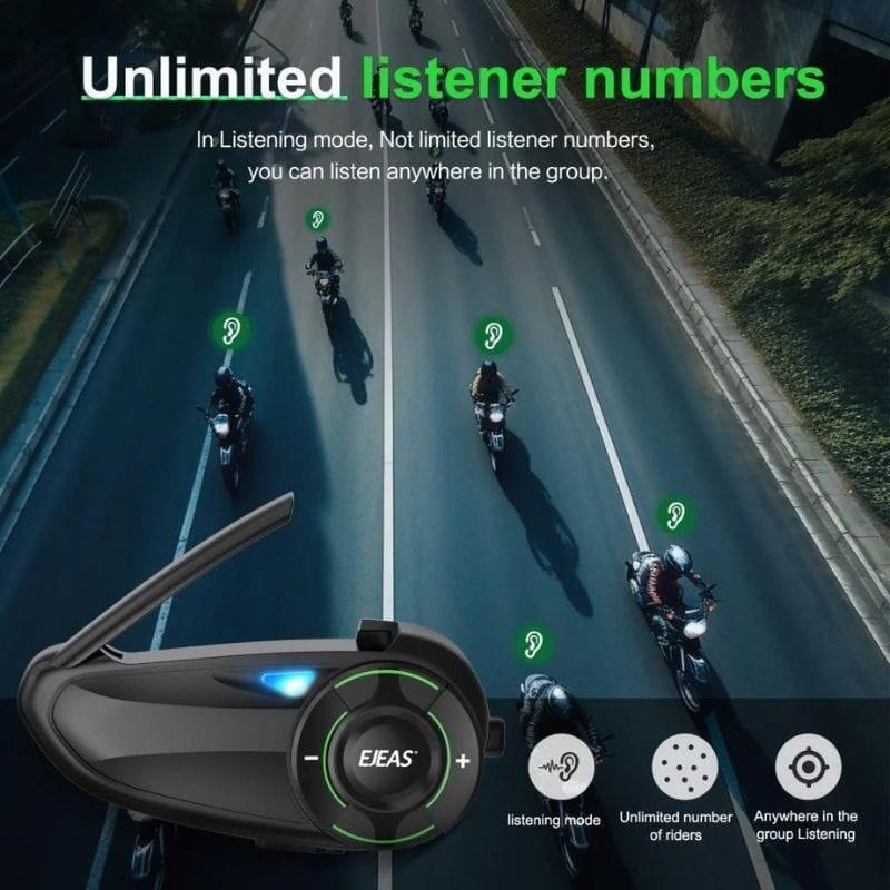 Intercomunicador Para Moto Ejeas Q8 - Inalámbricos Bluetooth