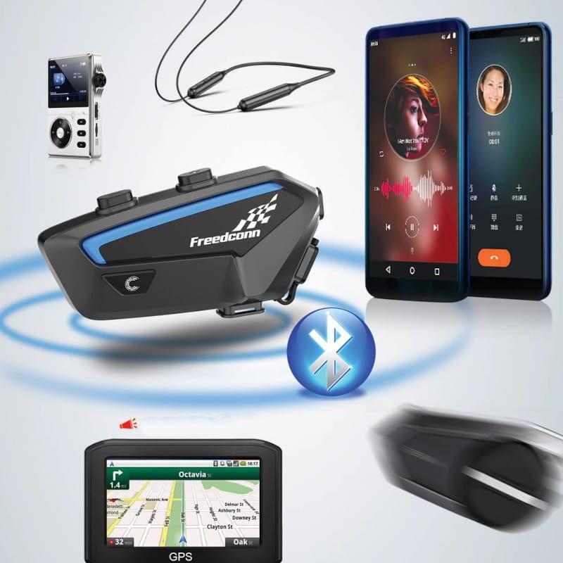Intercomunicador Para Moto Freedconn Fx Inalámbrico Bluetooth Negro