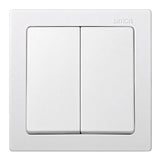 Interruptor Doble, Superficie, 10ax 250v~, Ip20, Serie Simon73 Loft, Blanco, Retractilado