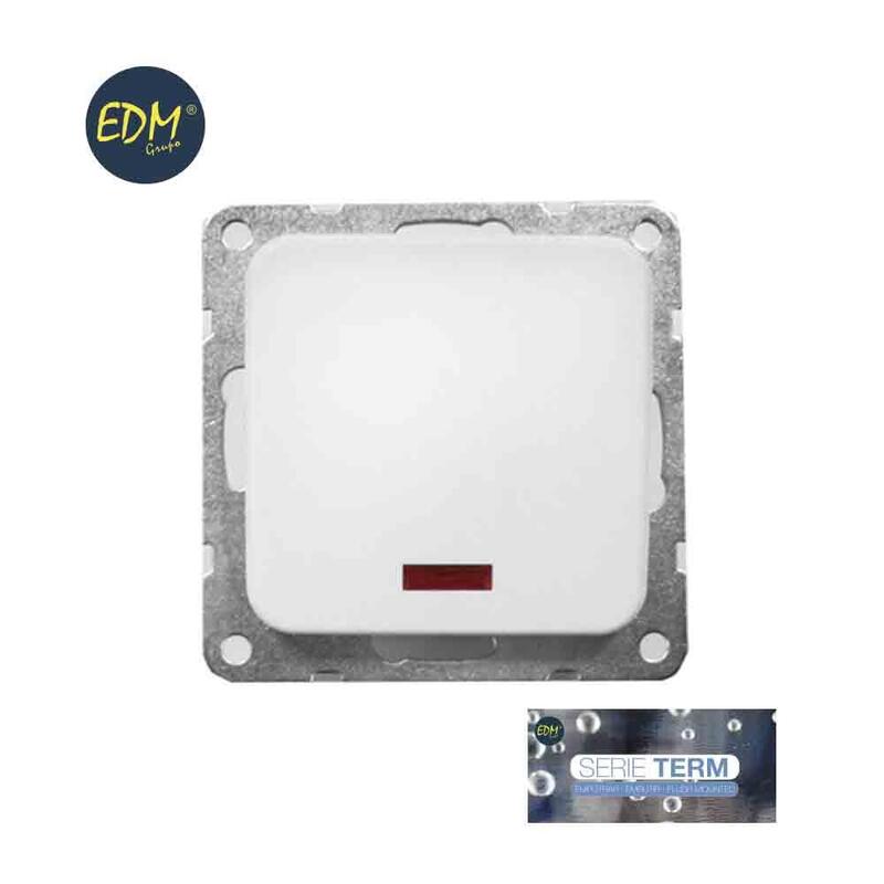 Interruptor Empotrar Luminoso"Serie Term" Edm (Bolsa Blister)