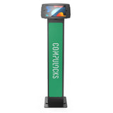 Ipad 10.2" Space Enclosure  Brandable Floor Stand Black