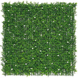 Jardín Vertical Color Verde Con Flores De Jazmín 50 X 50 Cm, 4 Uds