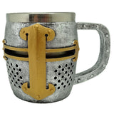 Jarra Caballero Medieval - Casco De Plata Y Oro