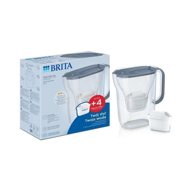 Jarra Filtrante Brita Style Essential+4 Maxtra Pro Pure Performance (Grafito)