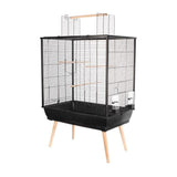 Jaula Elevada Para Pájaros Zolux Neo Jili - An 78 X P 47,5 X Al 112 Cm - Negro