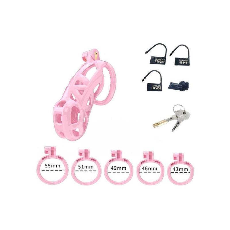 Jaula Para El Pene Pc01 Rosa Talla (Interno):S