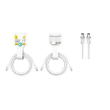 Jc Nb1490 Blanco Cable De Video (Coaxial), Conector Banado En Niquel, 9.5mm Macho A Macho, 3m