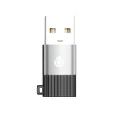 Jc Nb1708 Negro Adaptador Aluminio Tipo-C A Usb-A 2.0 Con Función De Carga Y Transferencia De Datos