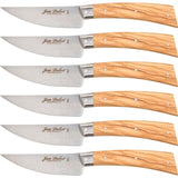Laguiole Jean Dubost Steak Knife Set 6 Pcs., Olive