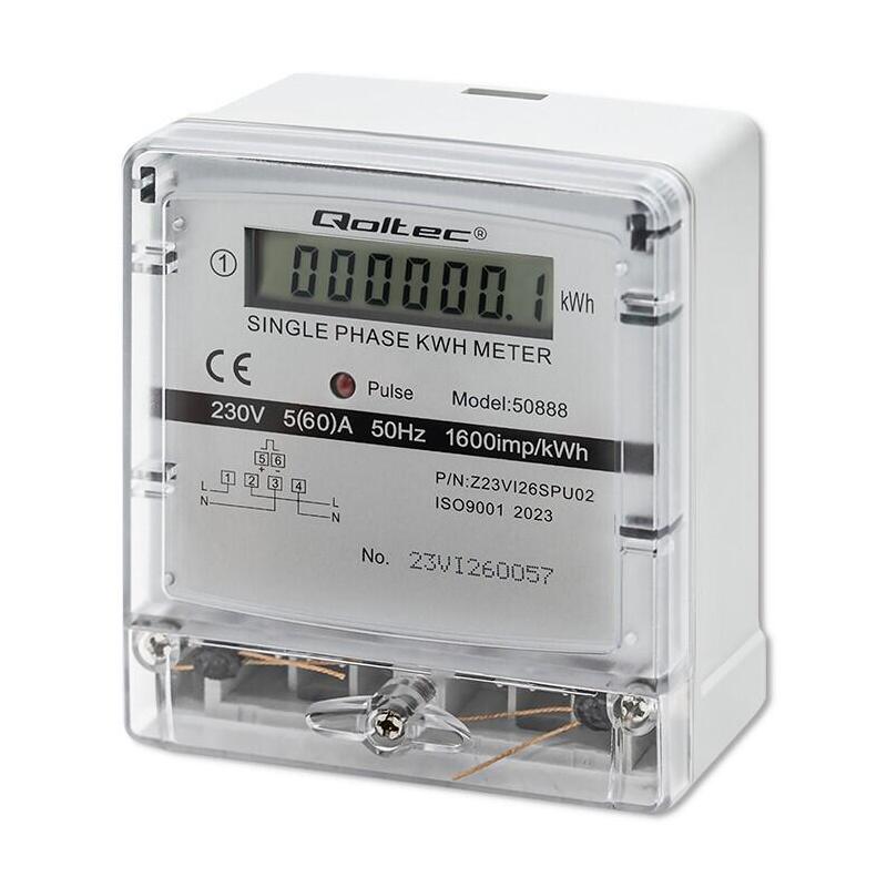 Jednofazowy Elektroniczny Licznik Miernik Consumo Energii 230v Lcd