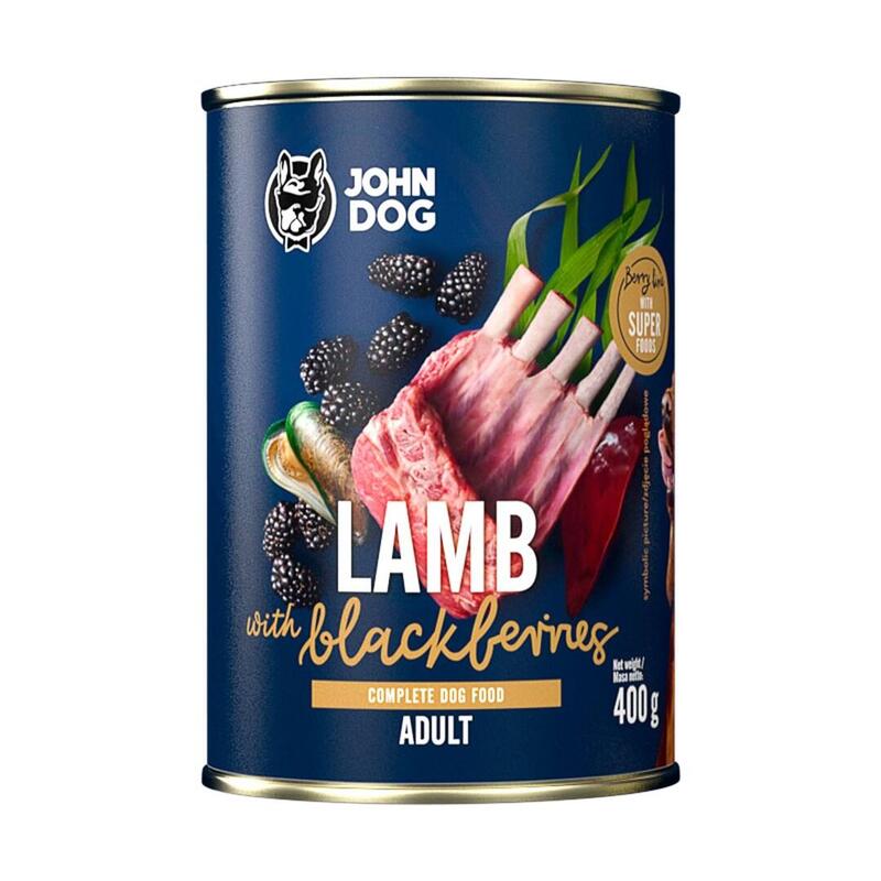 John Dog Berry Adult Jagniecina Z Jezynami 800g