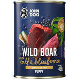 John Dog Berry Puppy Jabalí Con Ternera Y Arándanos Alimento Húmedo Para Perro 400g