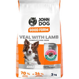 John Dog Good Form Adult Veal With Lamb - Alimento Seco Para Perros - 3 Kg