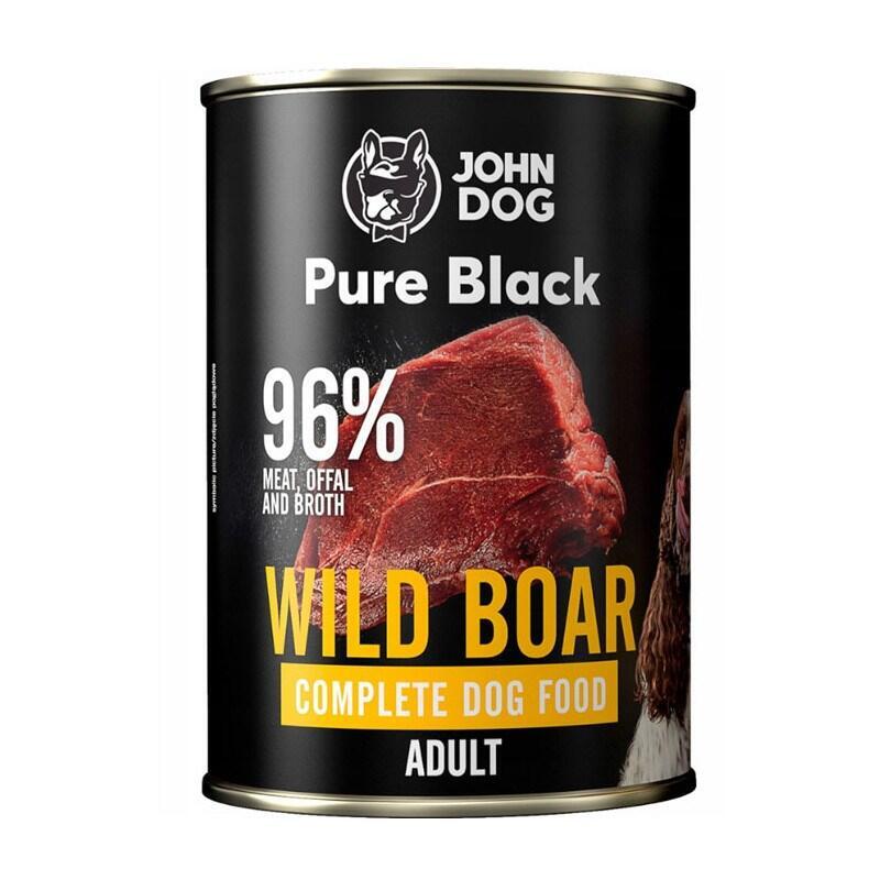 John Dog Pure Black Dorosly Dzik Karma Mokra Para Perro 400g