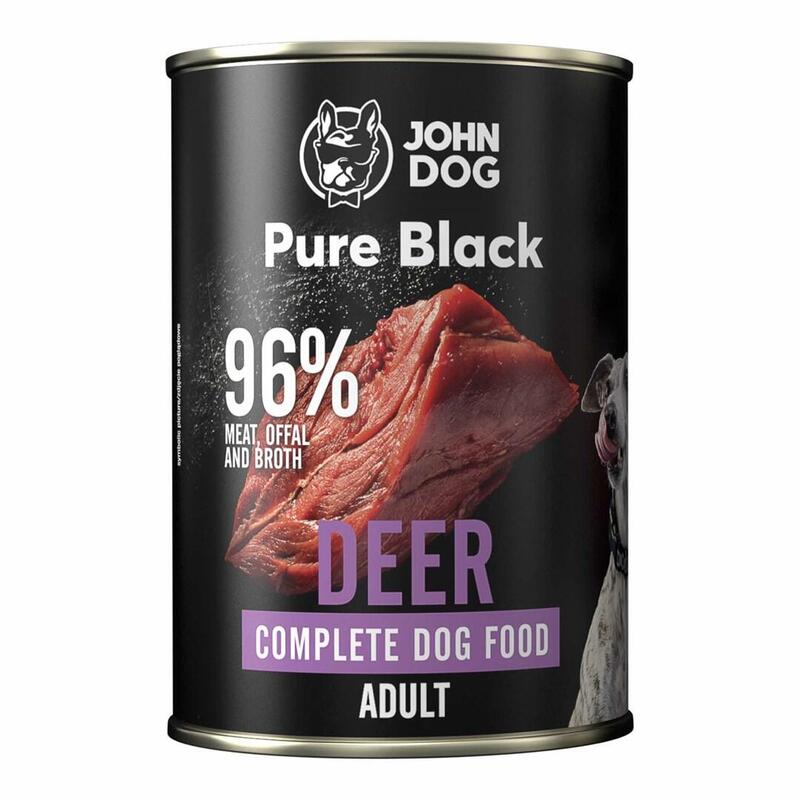 John Dog Pure Black Dorosly Jelen Karma Mokra Para Perro 400g
