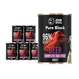 John Dog Pure Black Dorosly Jelen Karma Mokra Para Perro 400g*6