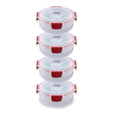 Joseph Joseph Nest Lock 4-Piece Red 1l Round Food Container Set