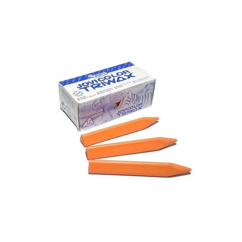 Jovi Ceras Jovicolor Triwax 82mm Naranja Caja -12u-