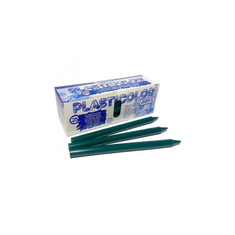 Jovi Ceras Plasticas Crayons Student Caja De 25 Verde Oscuro