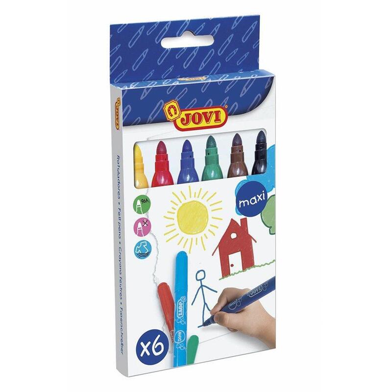 Jovi Estuche 6 Rotuladores Maxi 135mm Colores Surtidos
