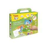 Jovi Play & Fun Kit Pinta Con Arena Dinosaurs Con 8 Botes De Arena + 1 Punzon + 3 Laminas Con Diseños De Dinosaurios -