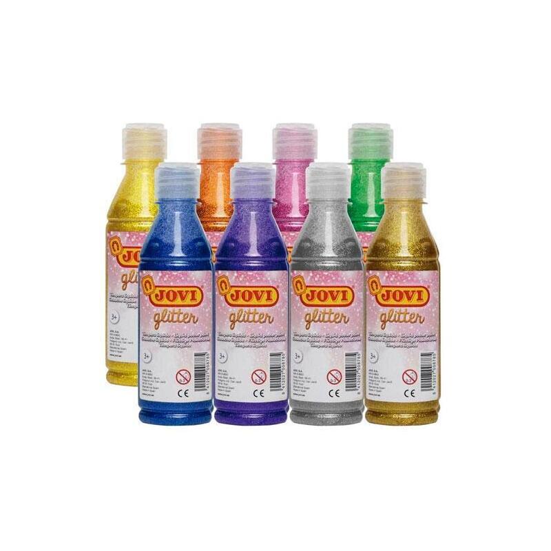 Jovi Témpera Glitter Botella De 250ml Amarillo Brillante